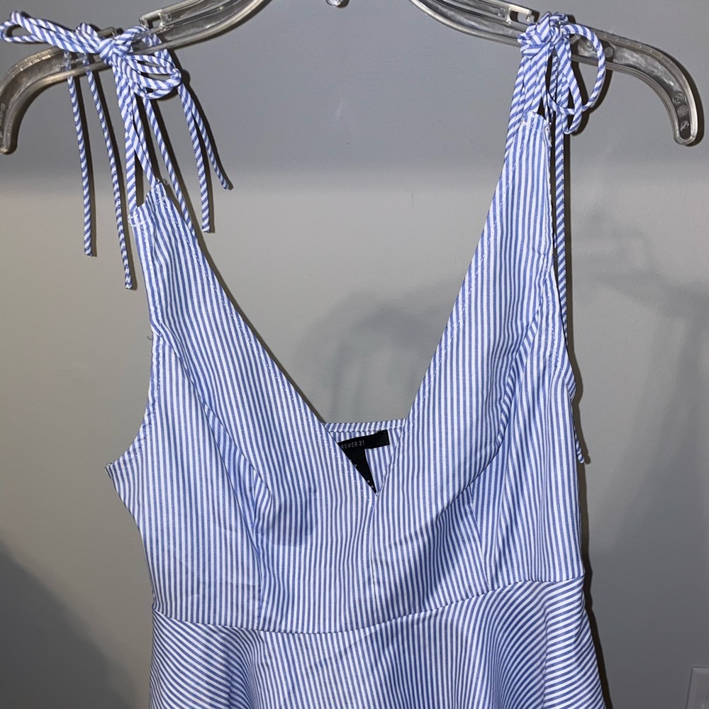 Striped Ruffled Tank Top